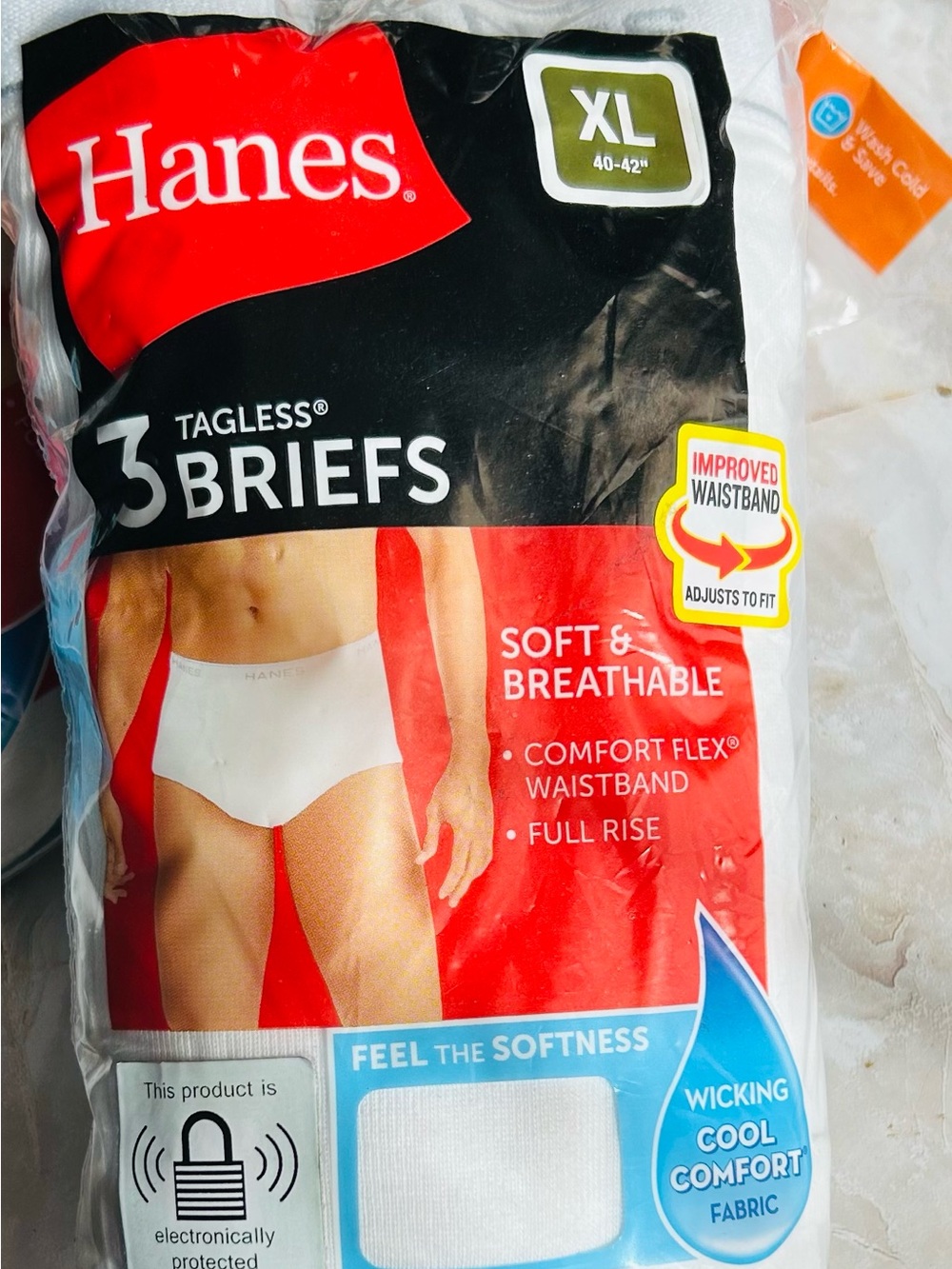 Hanes Men's White Tagless Briefs - 3 Pack